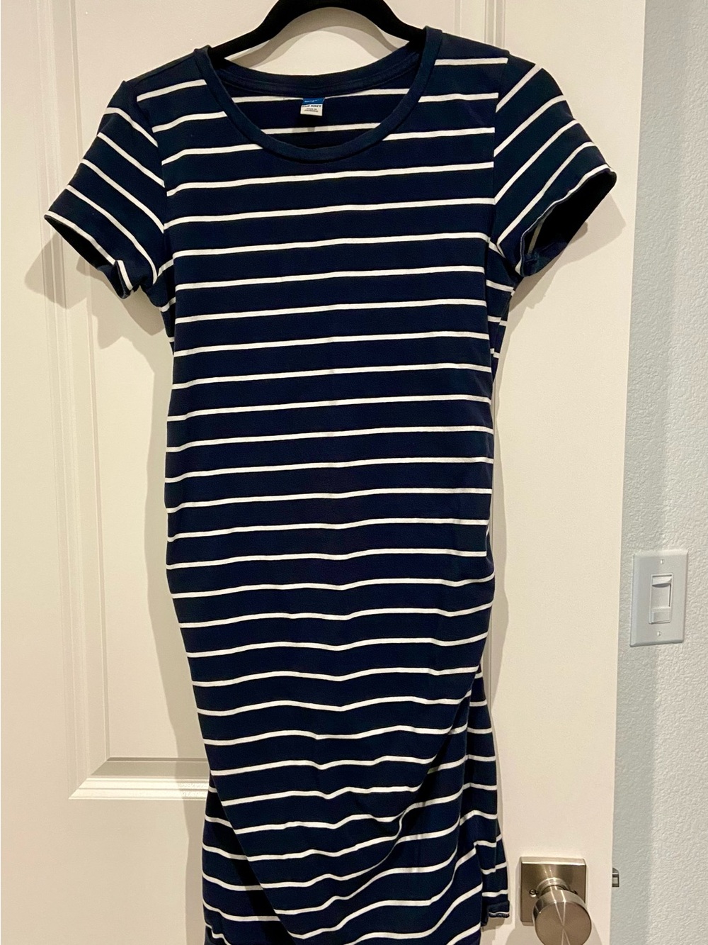 Old Navy Maternity | Navy & White Striped T-Shirt Dress